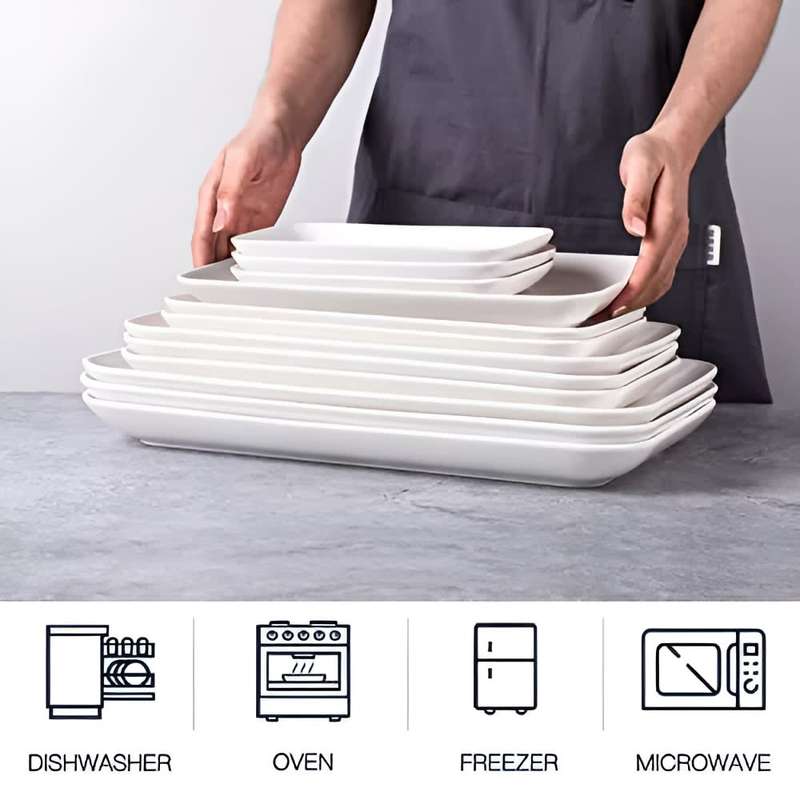 Platters Set of 4 White Porcelain Rectangle Serving Platter Plates was listed for 399.00 on 4 Aug at 23 46 by RUS eCom SA in Pretoria Tshwane ID 621985452